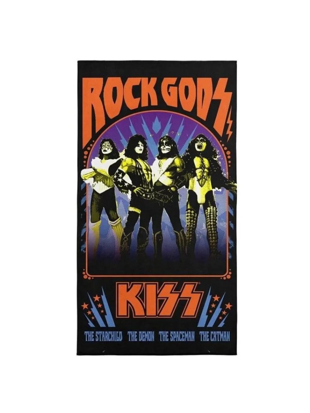 New Kiss Rock and Roll Gods Beach Bath Pool Gift Towel Band Gene Paul Tour NIP